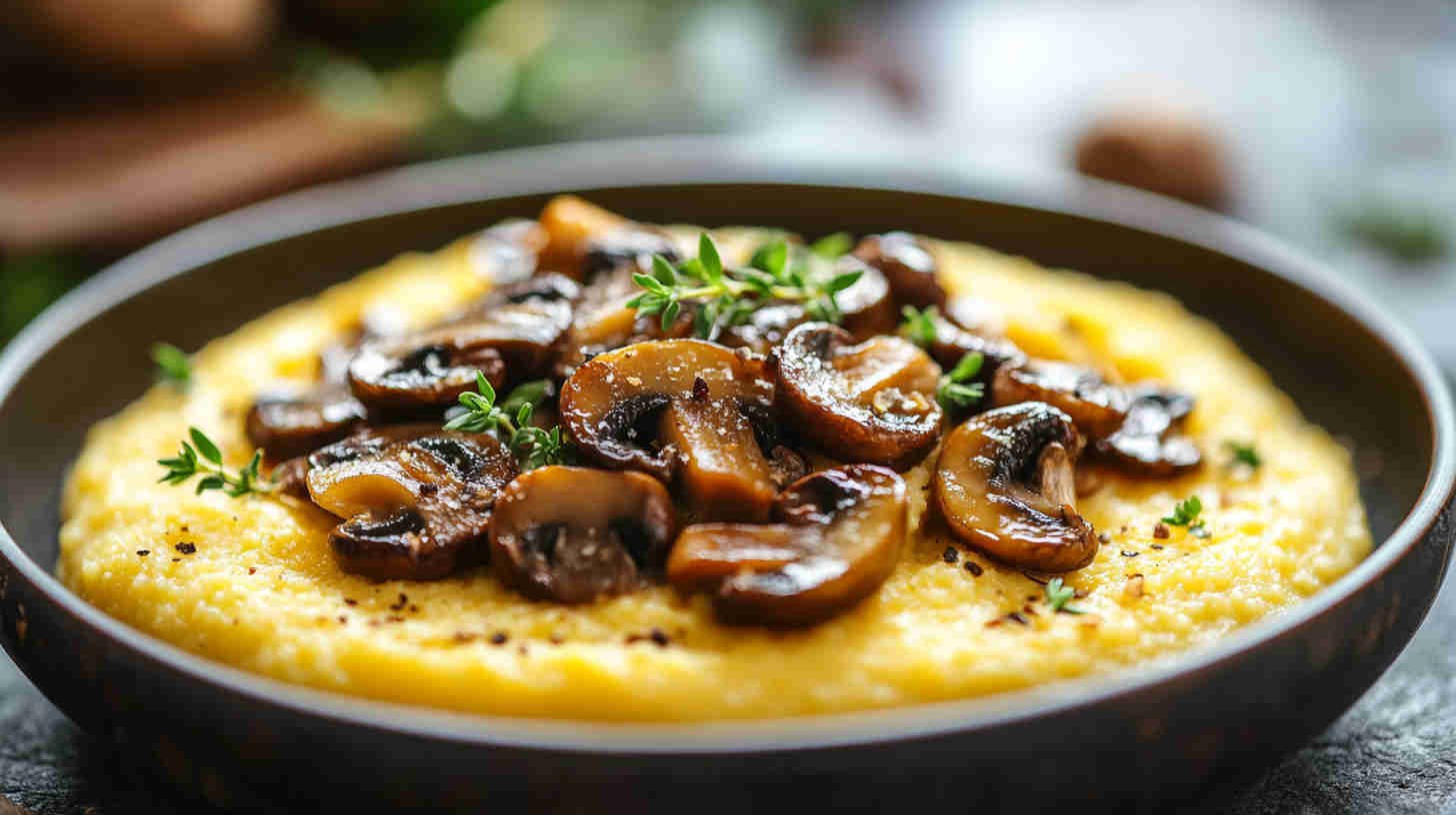 Italian Christmas Polenta with Mushrooms Recipe
