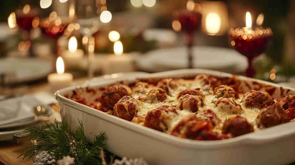 Italian Christmas Meatball Casserole Recipe