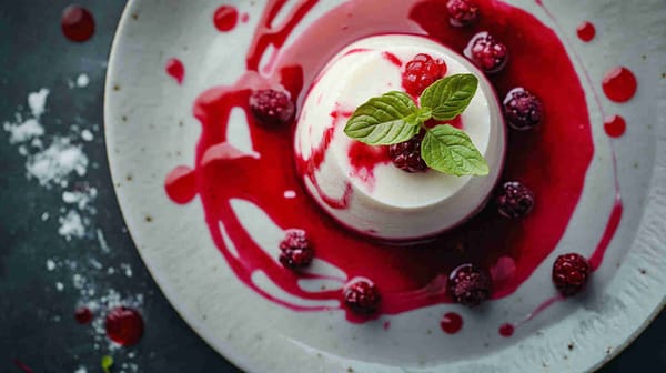 Italian Christmas Panna Cotta with Berry Sauce Recipe