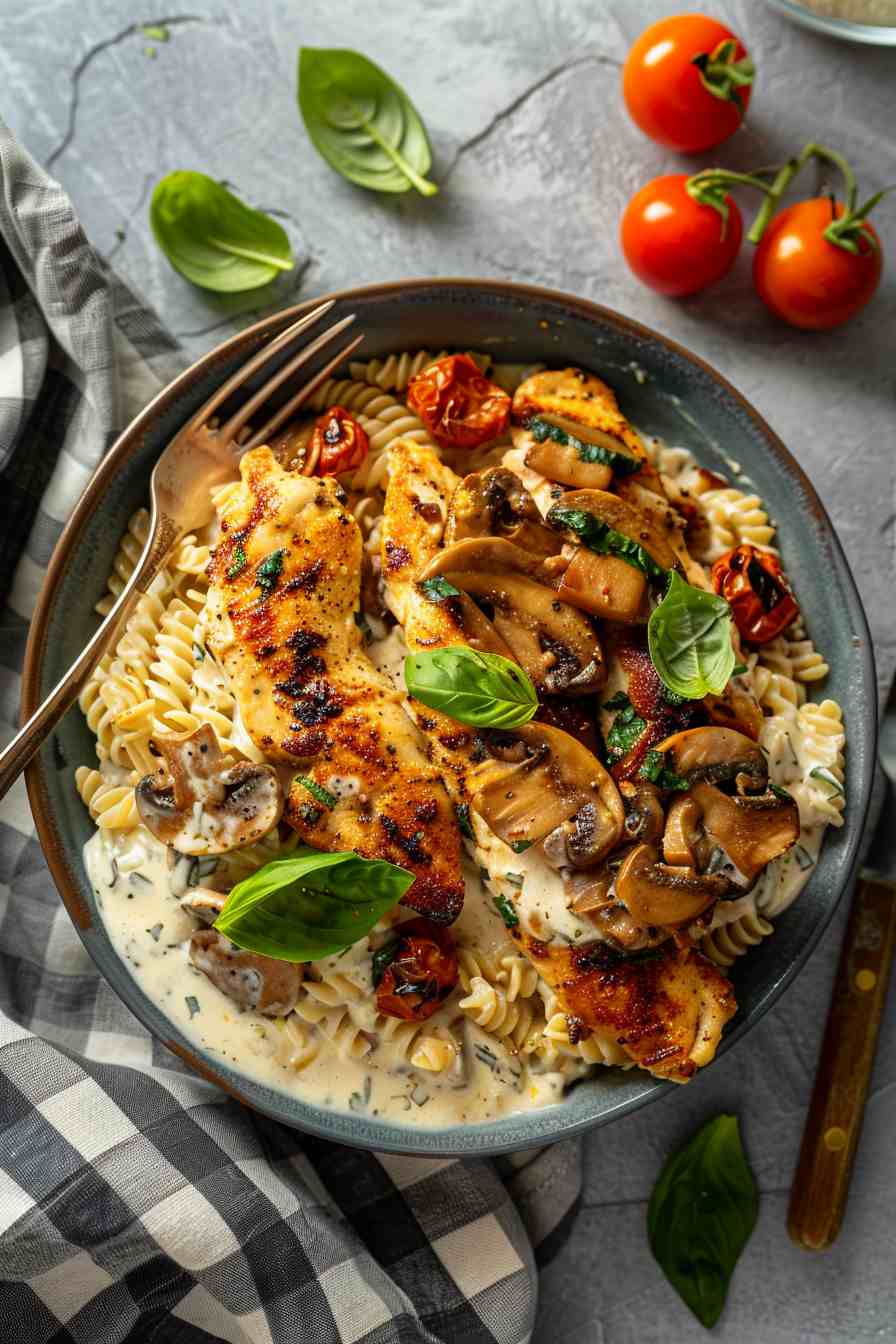 Chicken and Mushroom Alfredo