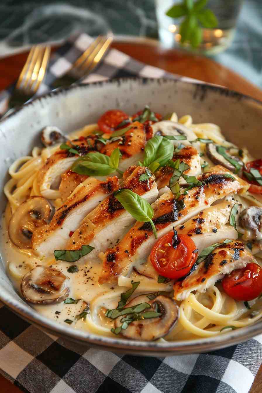 Chicken and Mushroom Alfredo