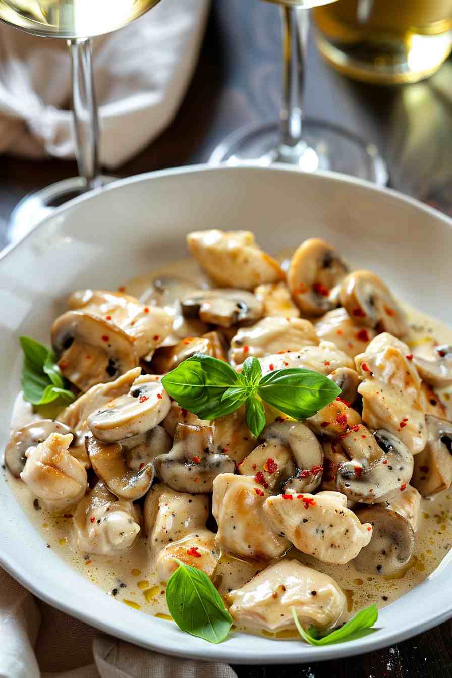 Chicken and Mushroom Alfredo