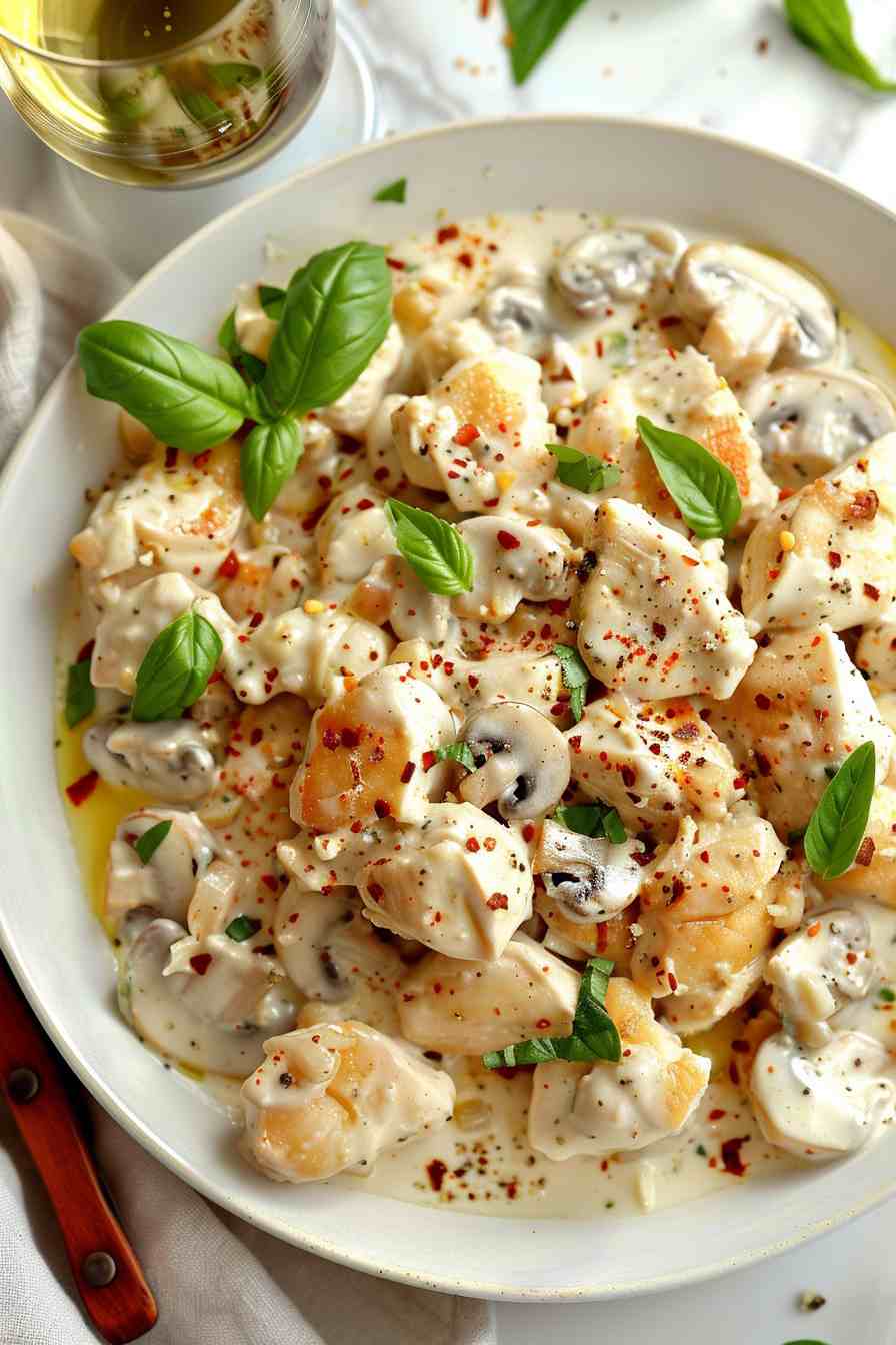 Chicken and Mushroom Alfredo