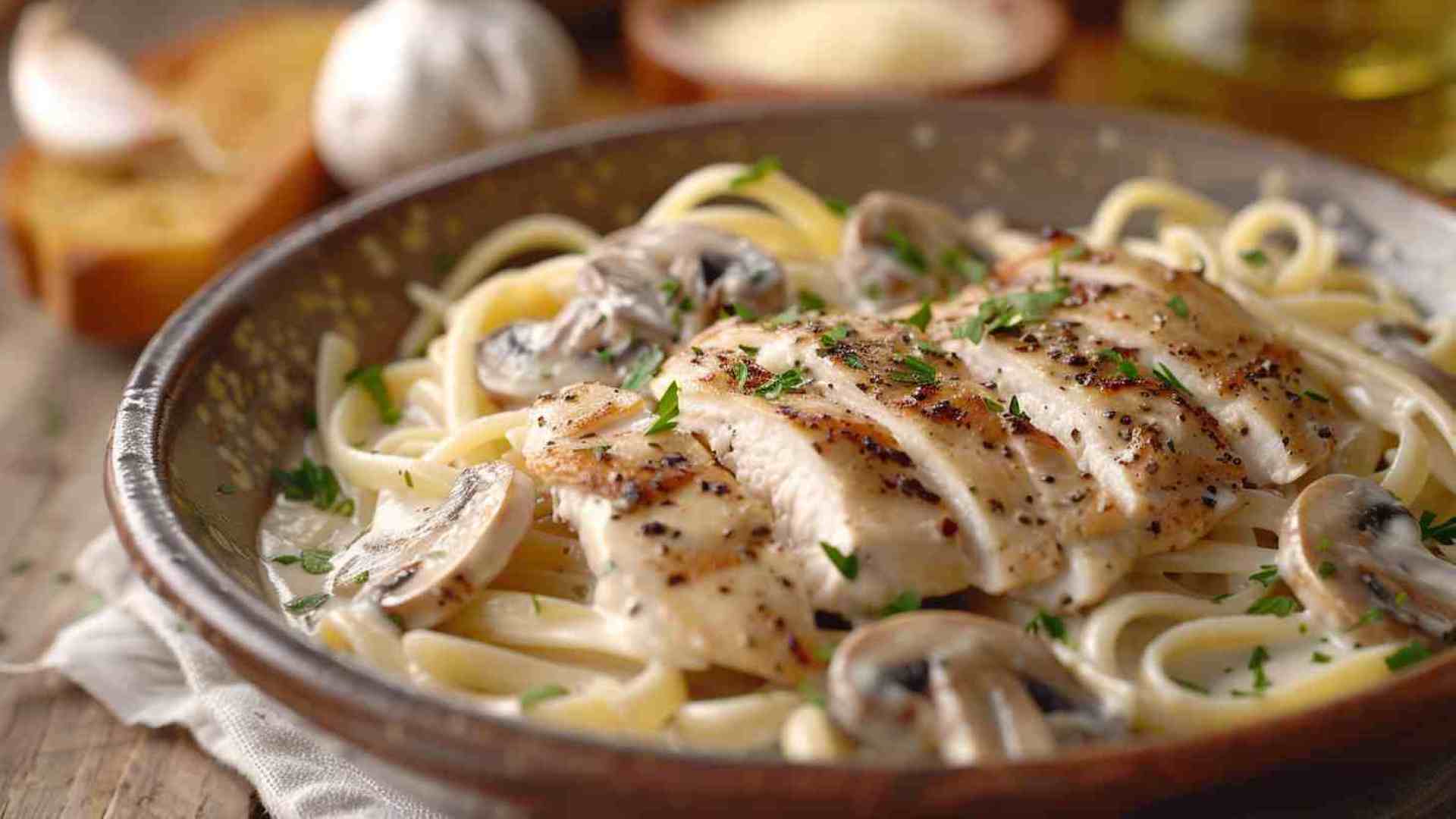 Chicken and Mushroom Alfredo