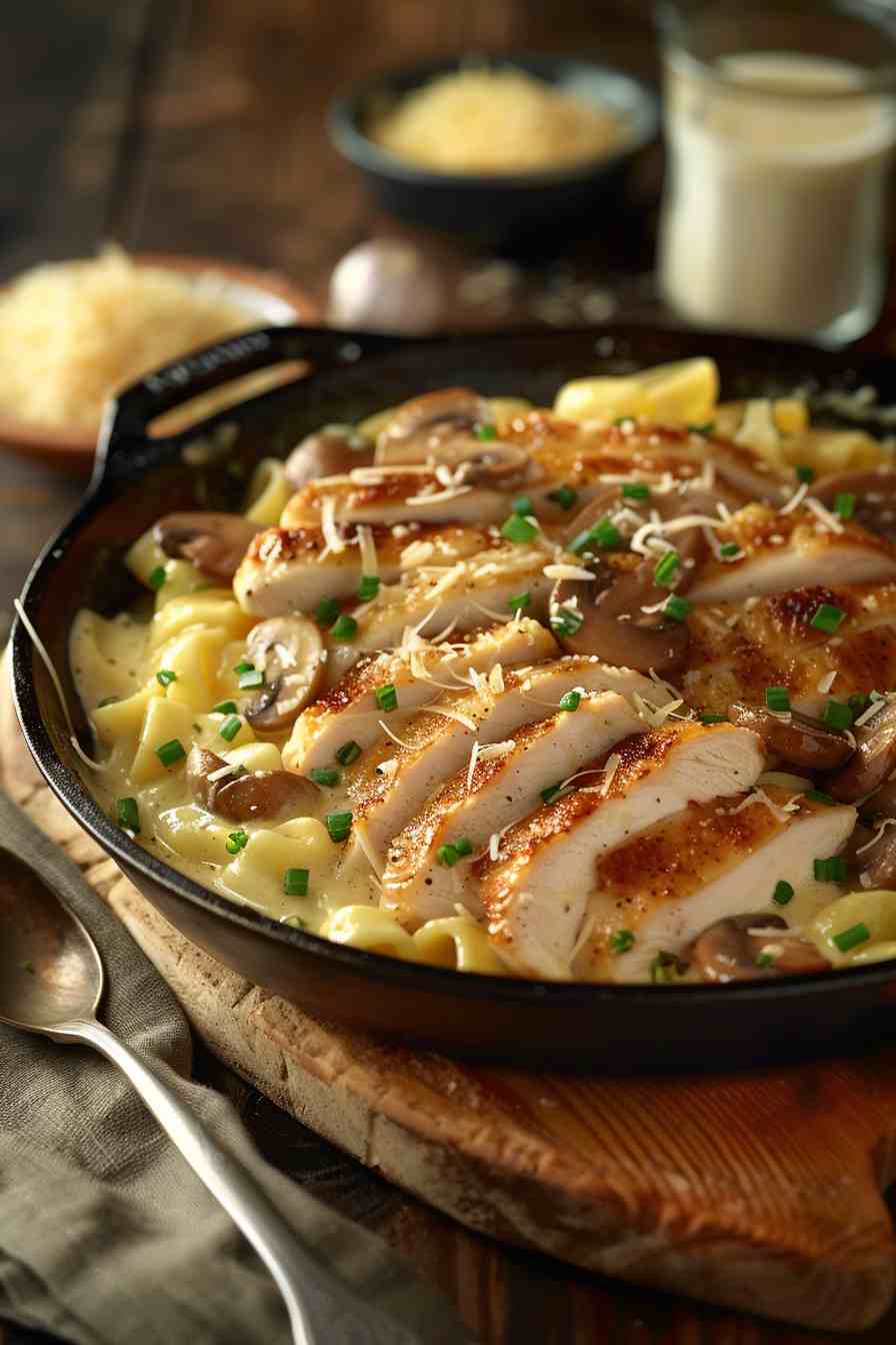 Chicken and Mushroom Alfredo