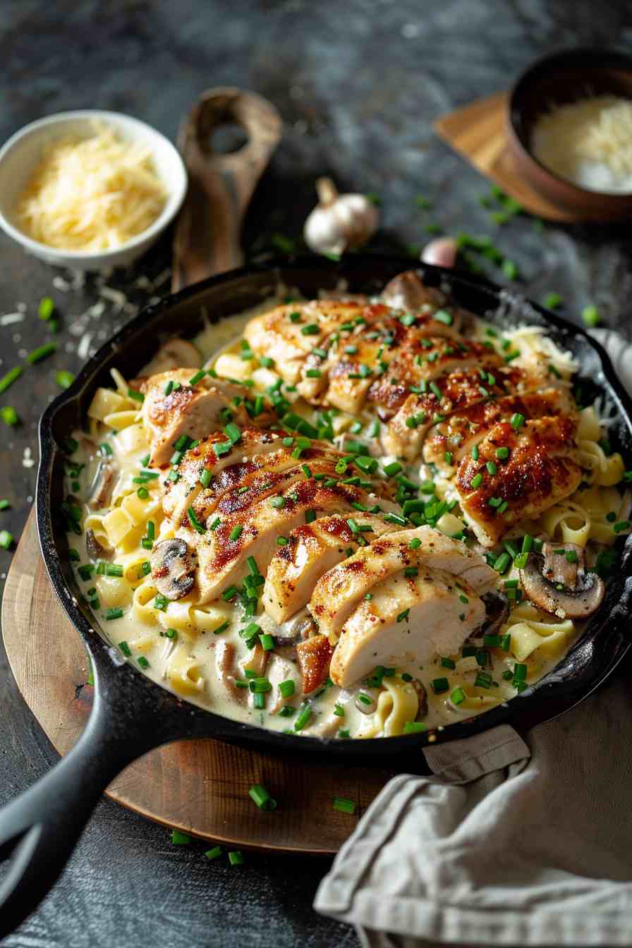 Chicken and Mushroom Alfredo