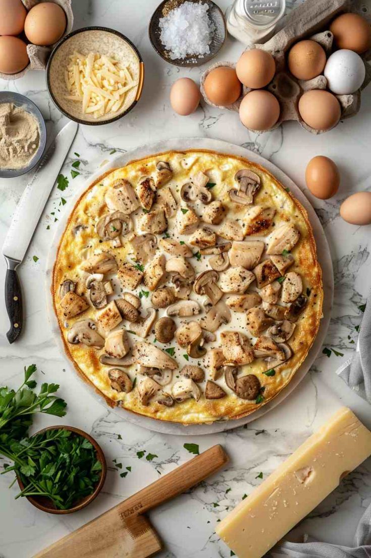 Chicken and Mushroom Frittata