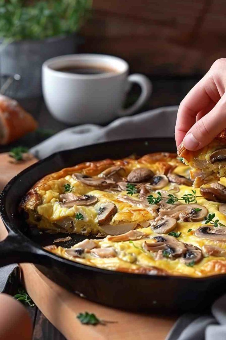 Chicken and Mushroom Frittata