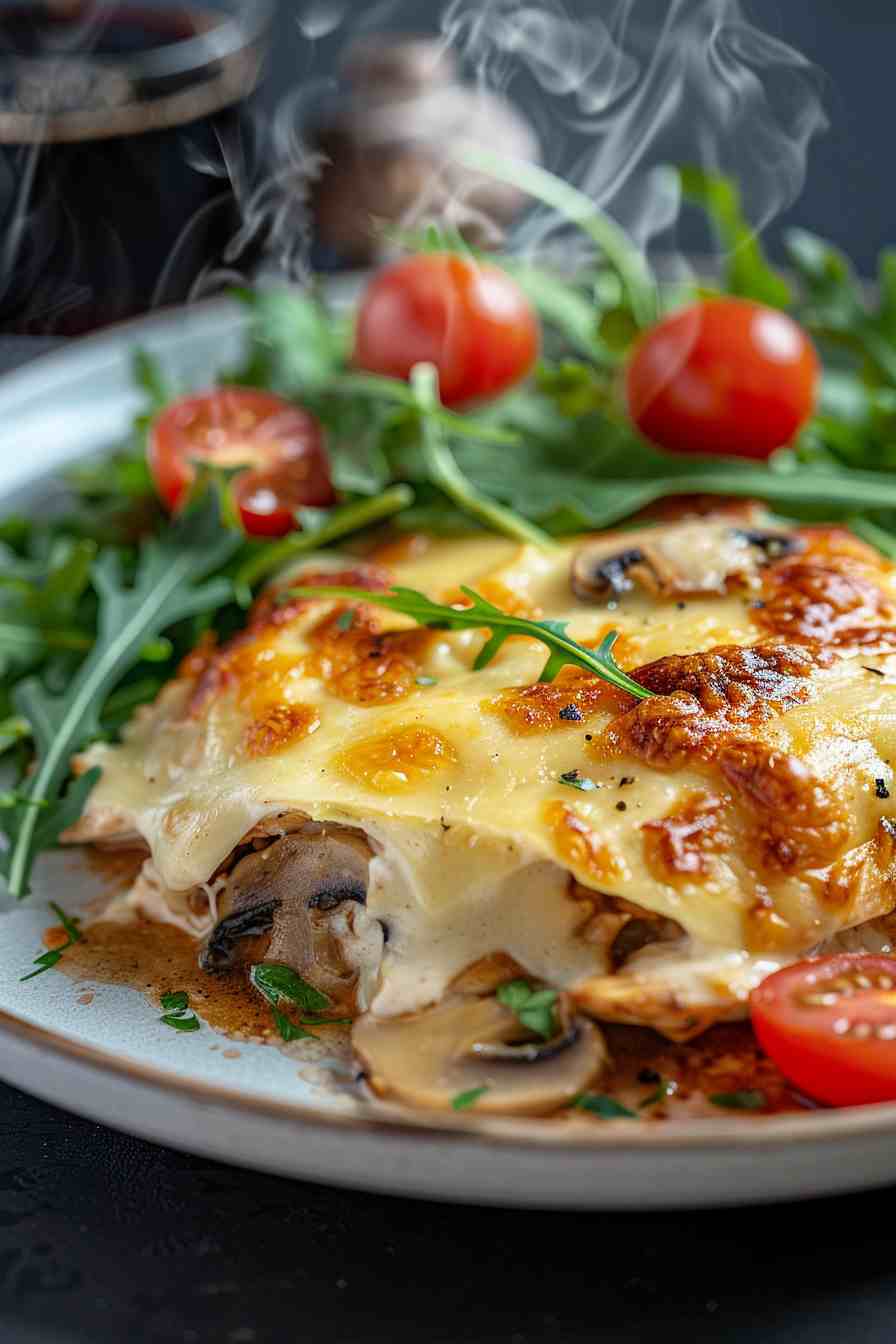 Chicken and Mushroom Parmesan