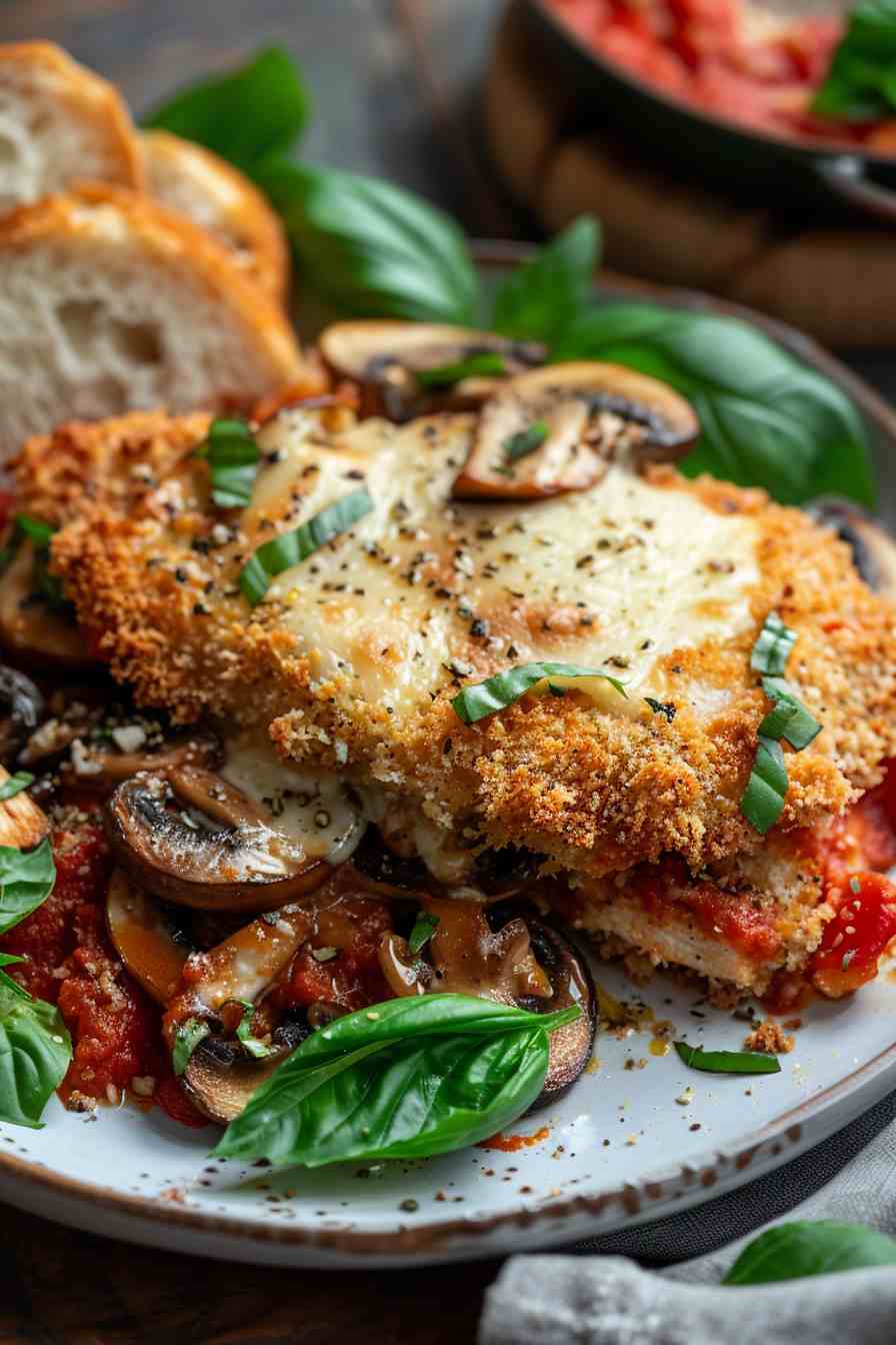 Chicken and Mushroom Parmesan