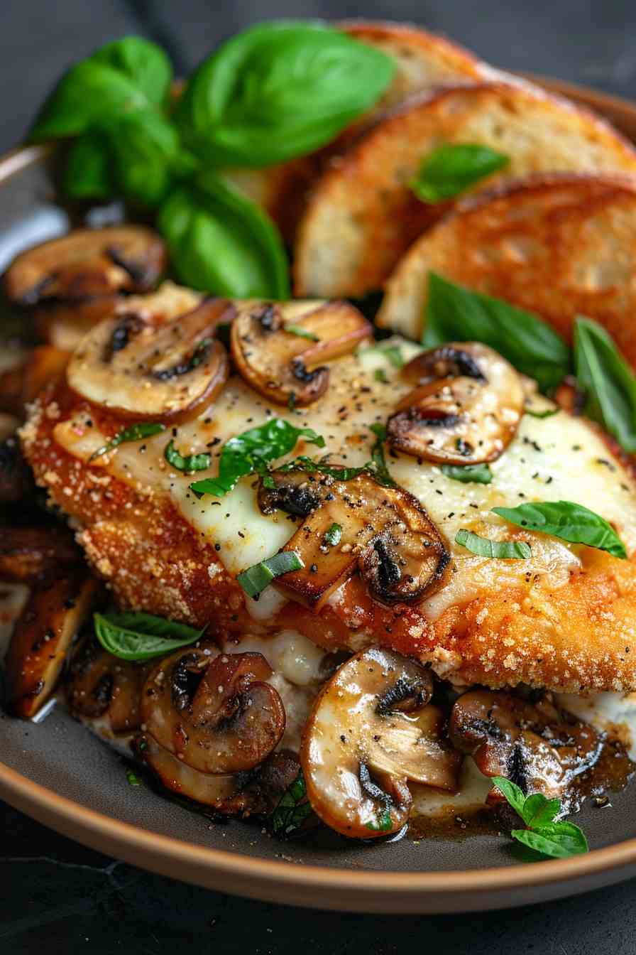 Chicken and Mushroom Parmesan