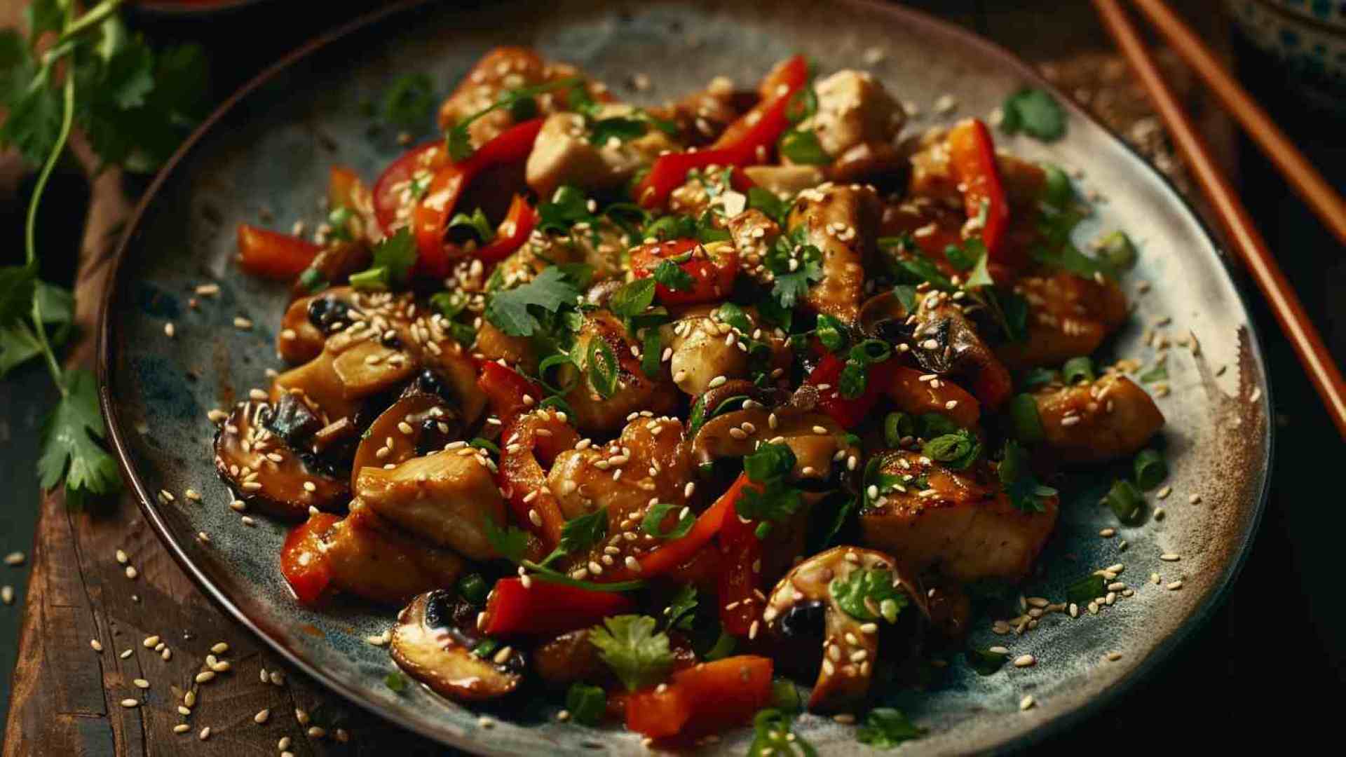 Chicken and Mushroom Stir-Fry