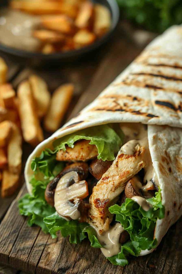 Chicken and Mushroom Wraps