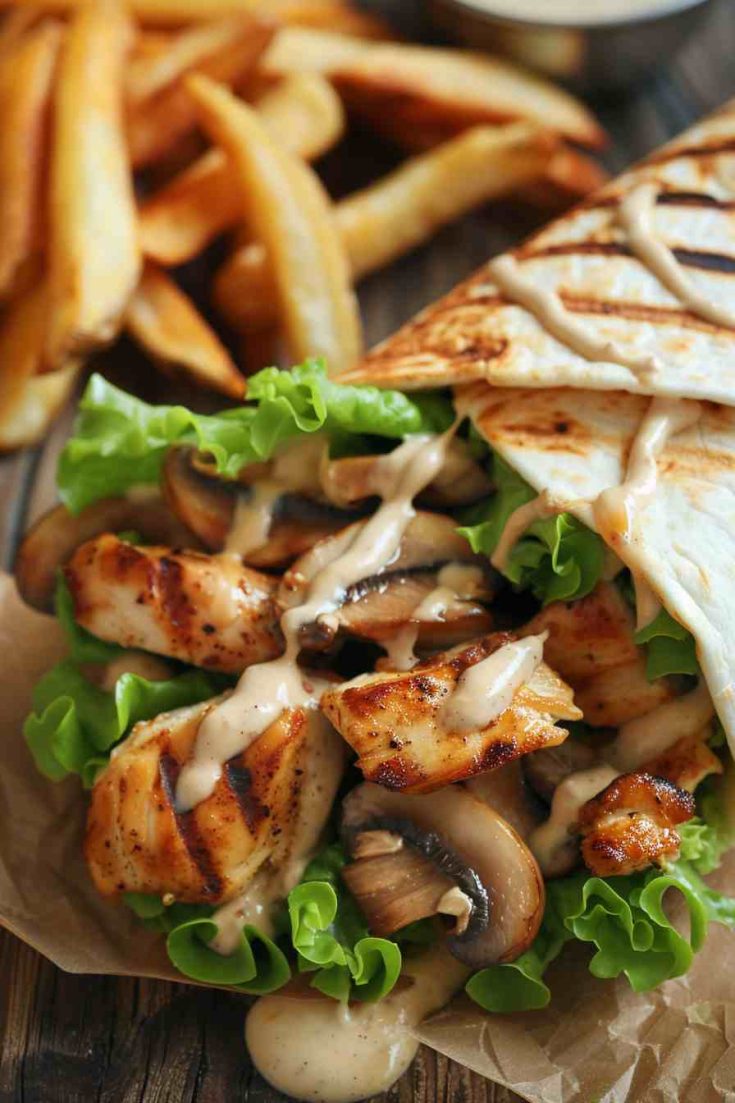 Chicken and Mushroom Wraps