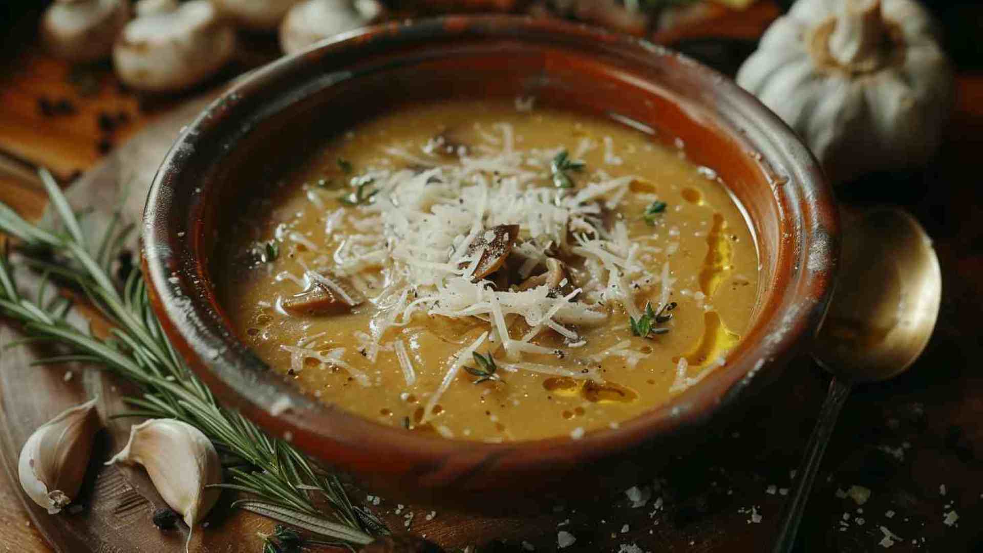 Italian Mushroom Soup with Parmesan (4)