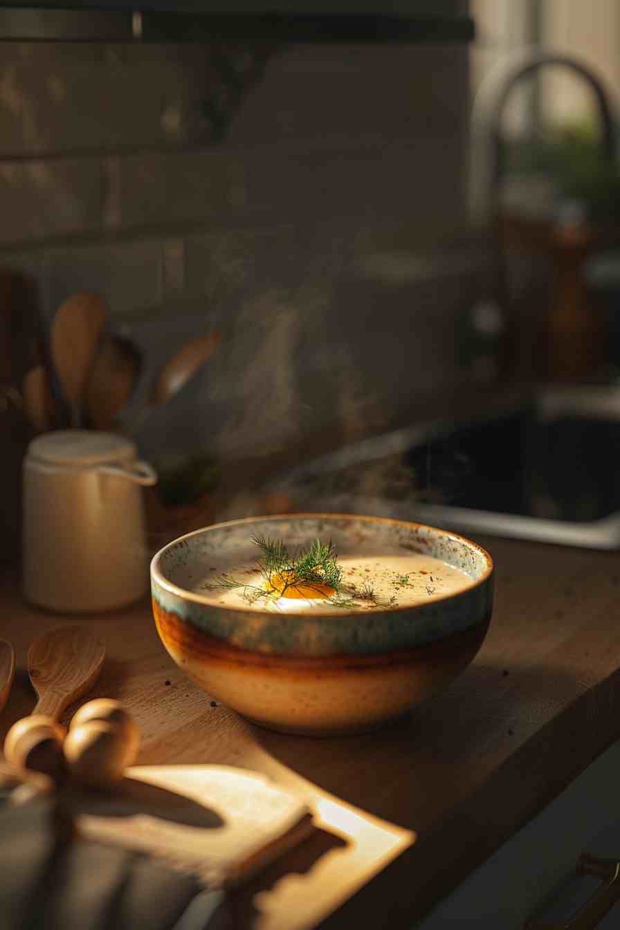 Mushroom Soup with Dill and Sour Cream