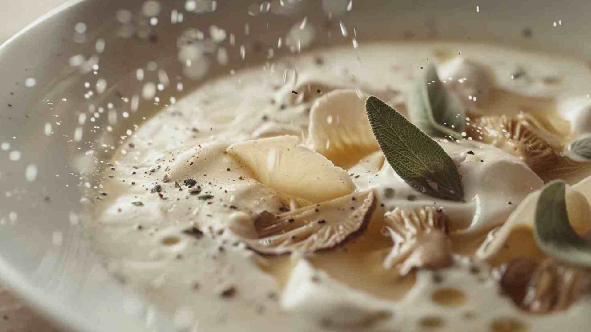 Mushroom Soup with Fresh Sage and Cream (2)