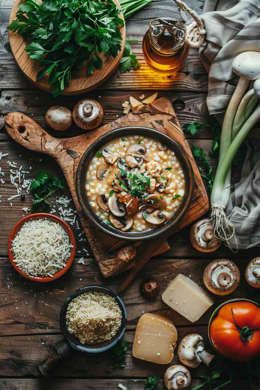 Mushroom Soup with a Parmesan Crust