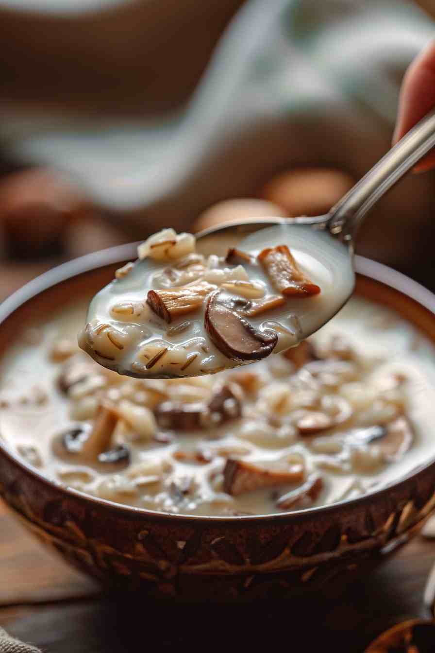 Mushroom Soup with a Parmesan Crust