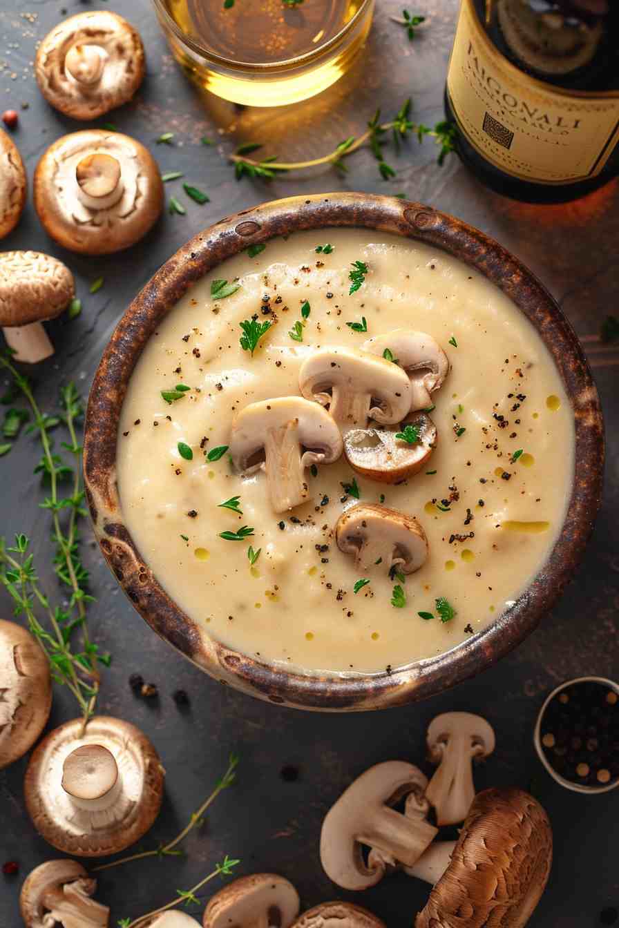 Mushroom Soup with a Splash of Sherry