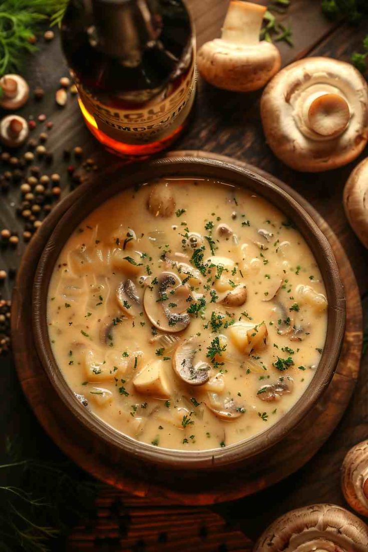 Mushroom Soup with a Splash of Sherry