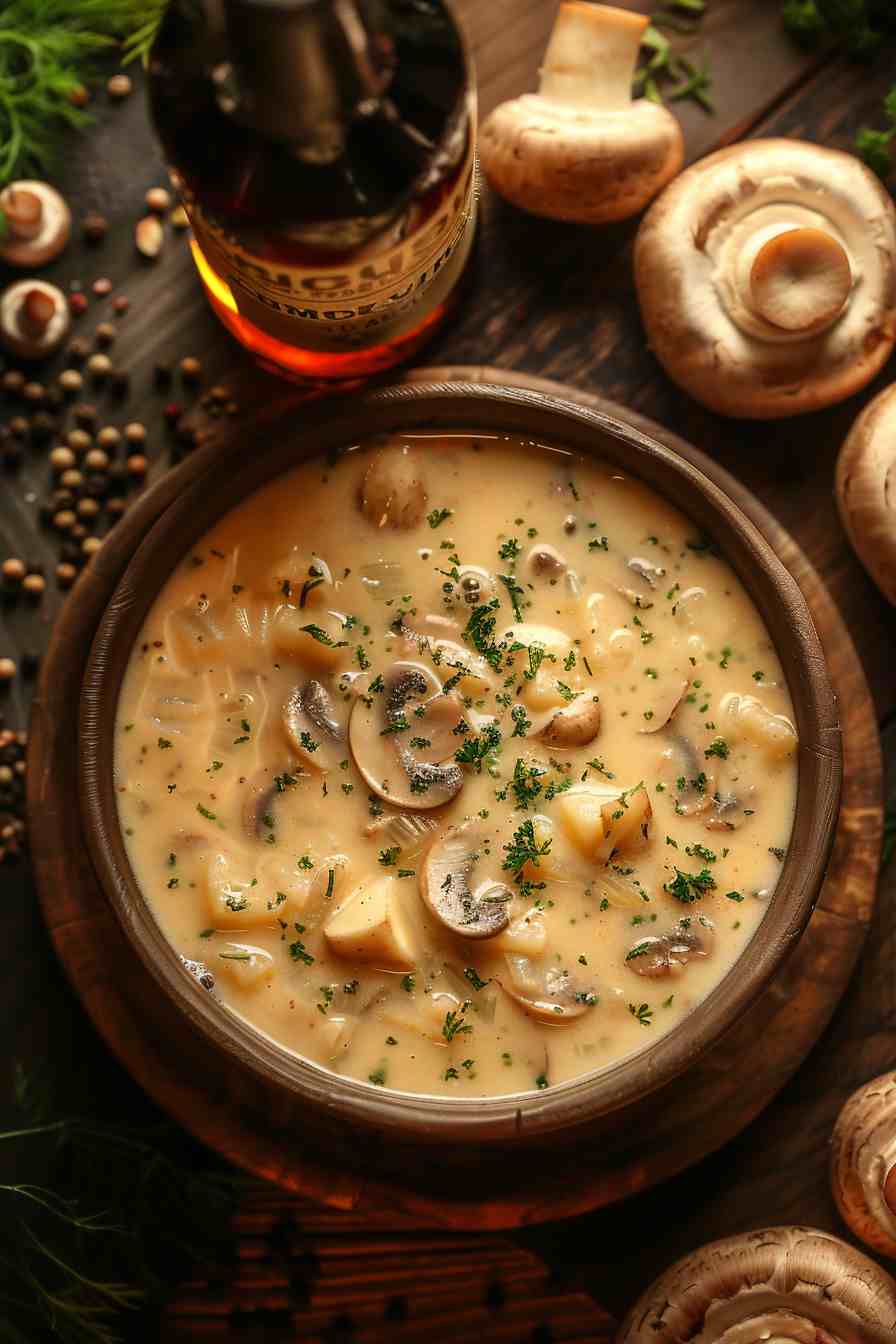 Mushroom Soup with a Splash of Sherry