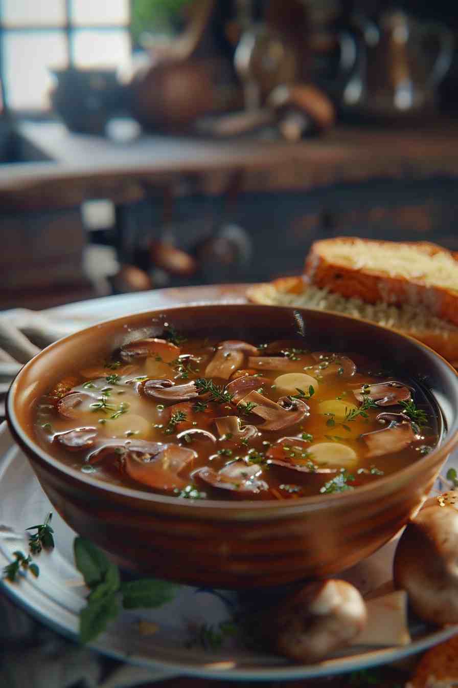 Mushroom Soup with a Touch of Cream Cheese