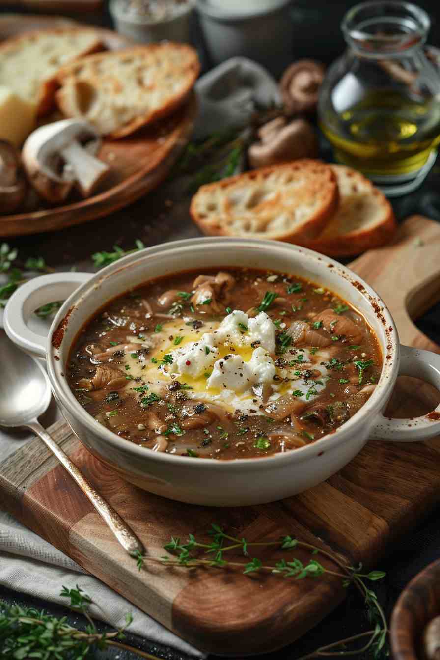 Mushroom Soup with a Touch of Cream Cheese