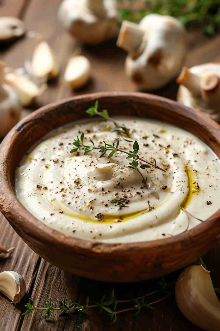 Roasted Garlic Mushroom Soup