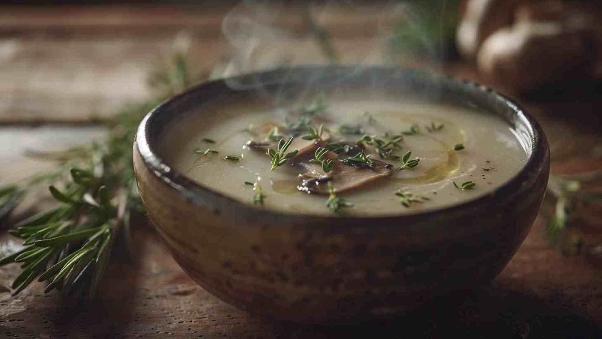 Simple Mushroom Soup with Herbs (1)