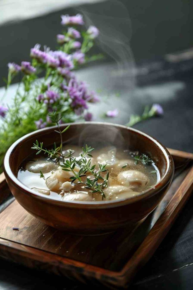 Simple Mushroom Soup with Herbs