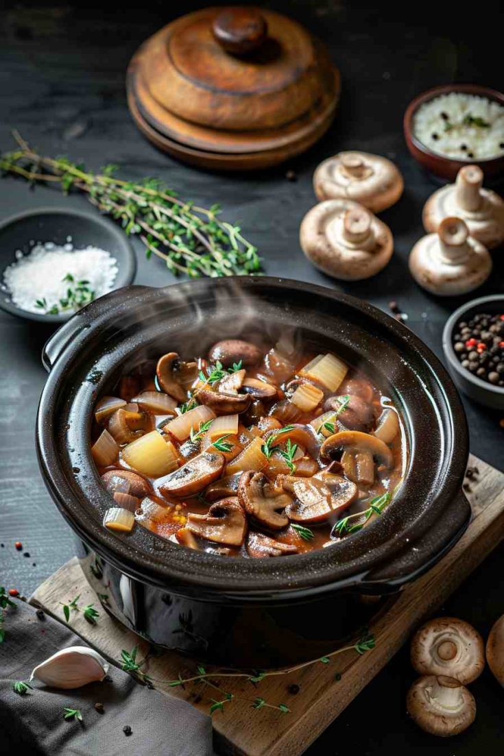 Slow Cooker Mushroom Soup