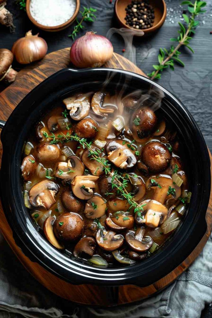 Slow Cooker Mushroom Soup