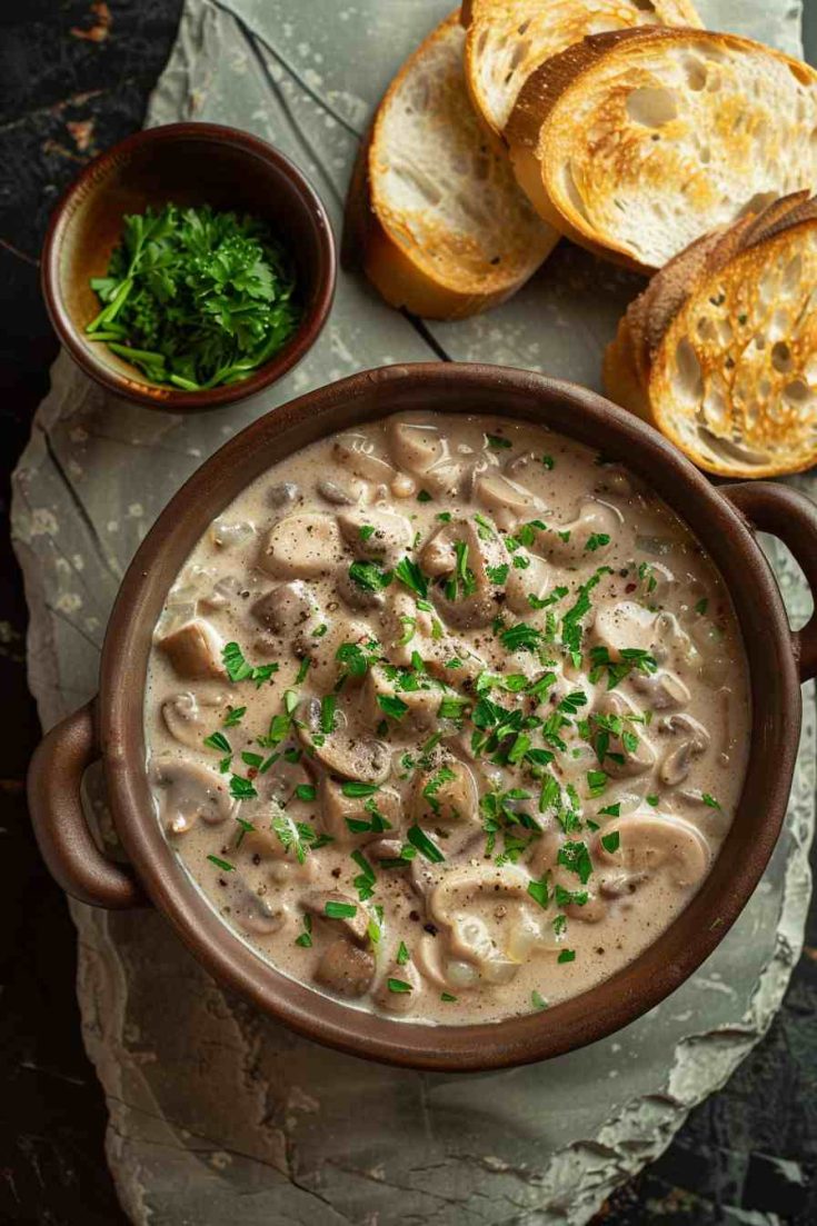 Vegan Mushroom Soup with Coconut Milk