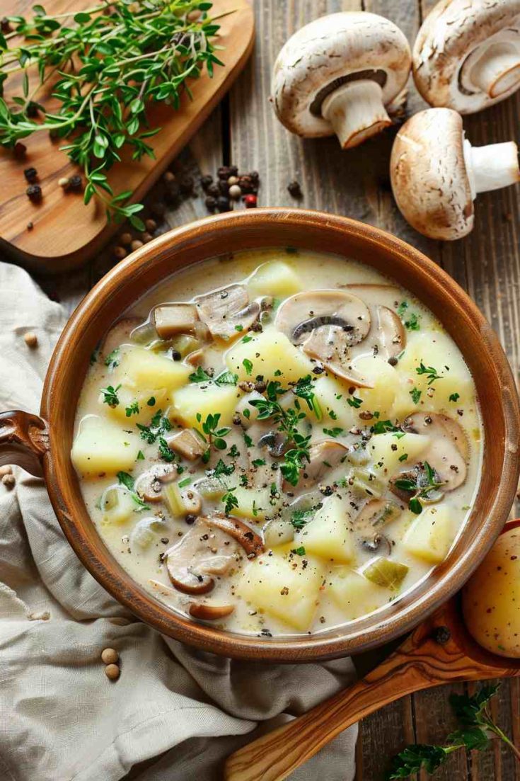 Velvety Mushroom and Potato Soup