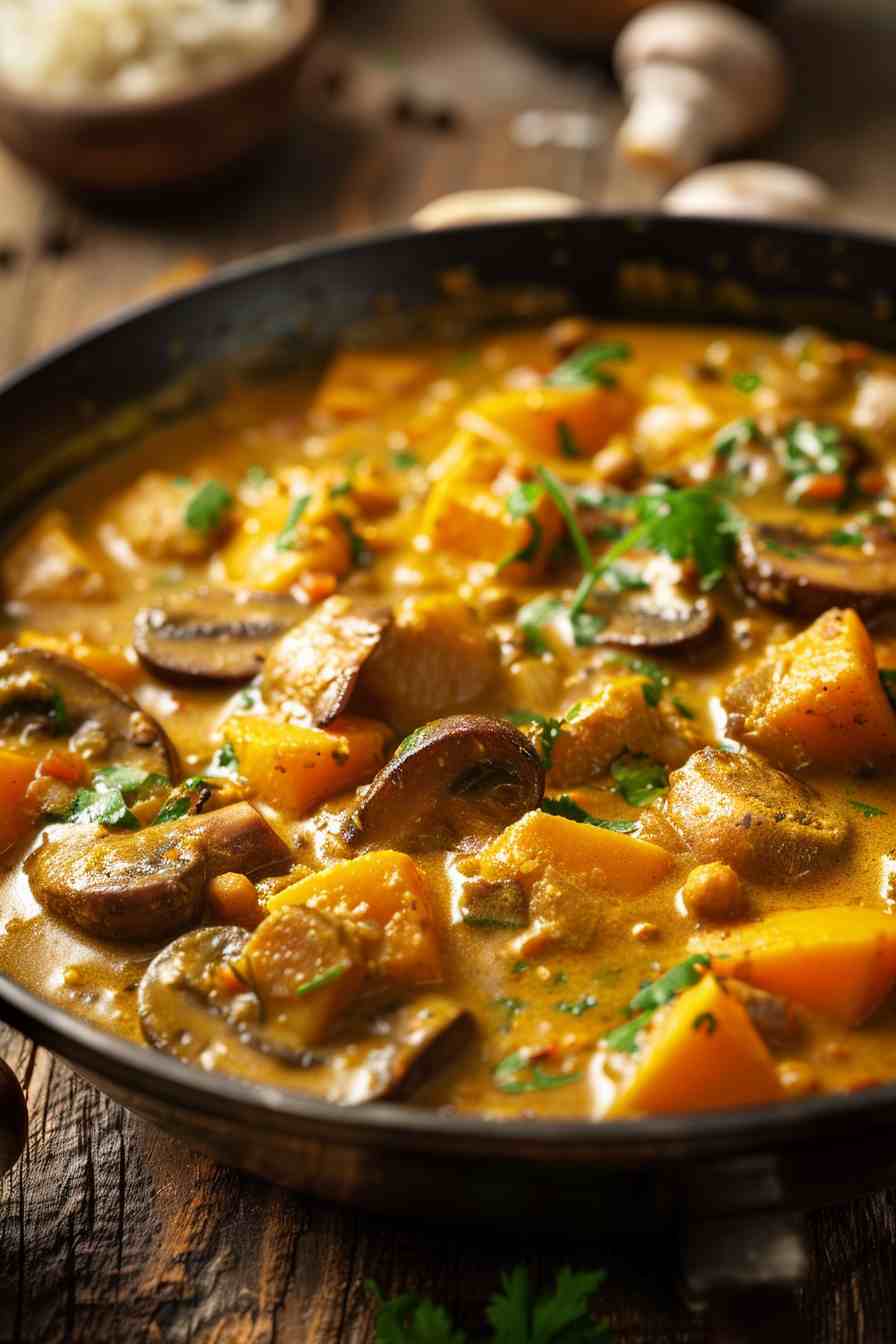 Vegan Mushroom and Sweet Potato Curry Vegan Mushroom and Sweet Potato Curry