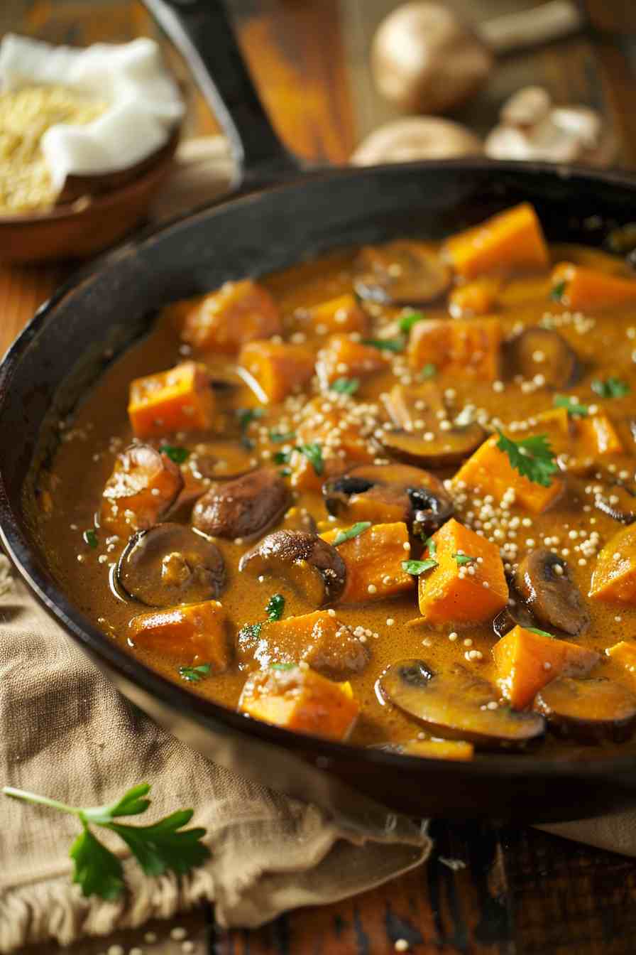 Vegan Mushroom and Sweet Potato Curry Vegan Mushroom and Sweet Potato Curry