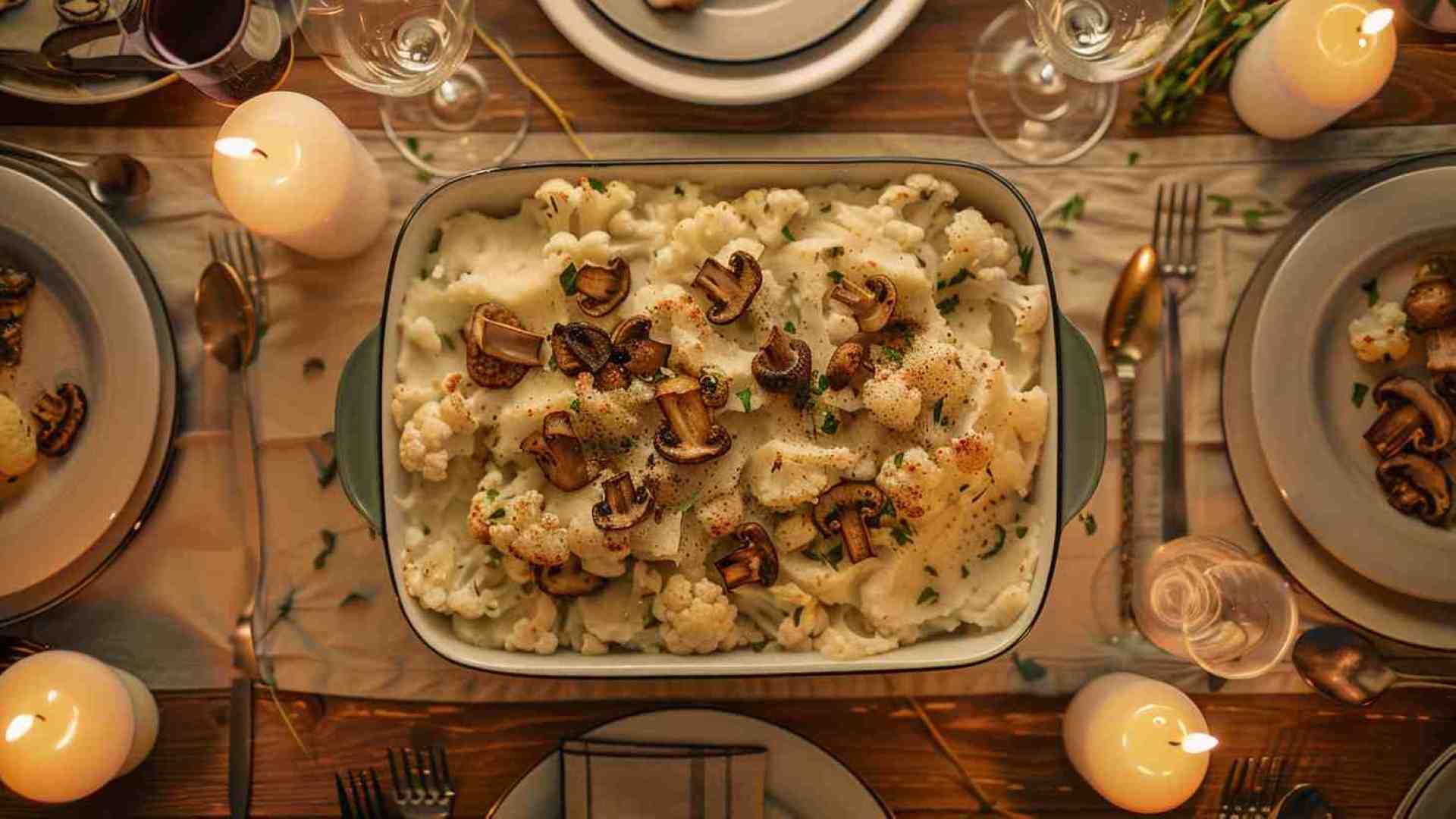 Cauliflower and Mushroom Mashed Potatoes