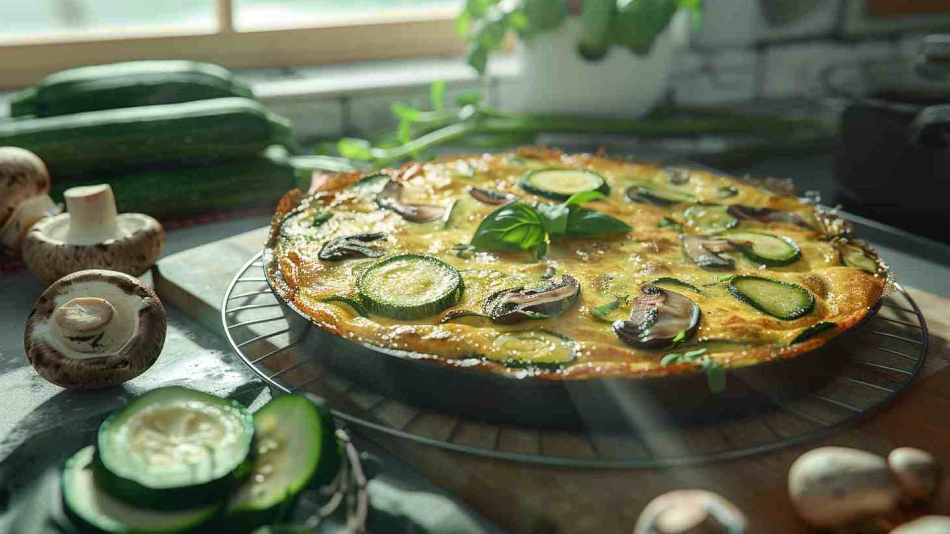 Zucchini and Mushroom Frittata