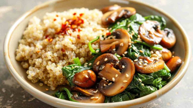 Healthy Mushroom and Spinach Stir-Fry