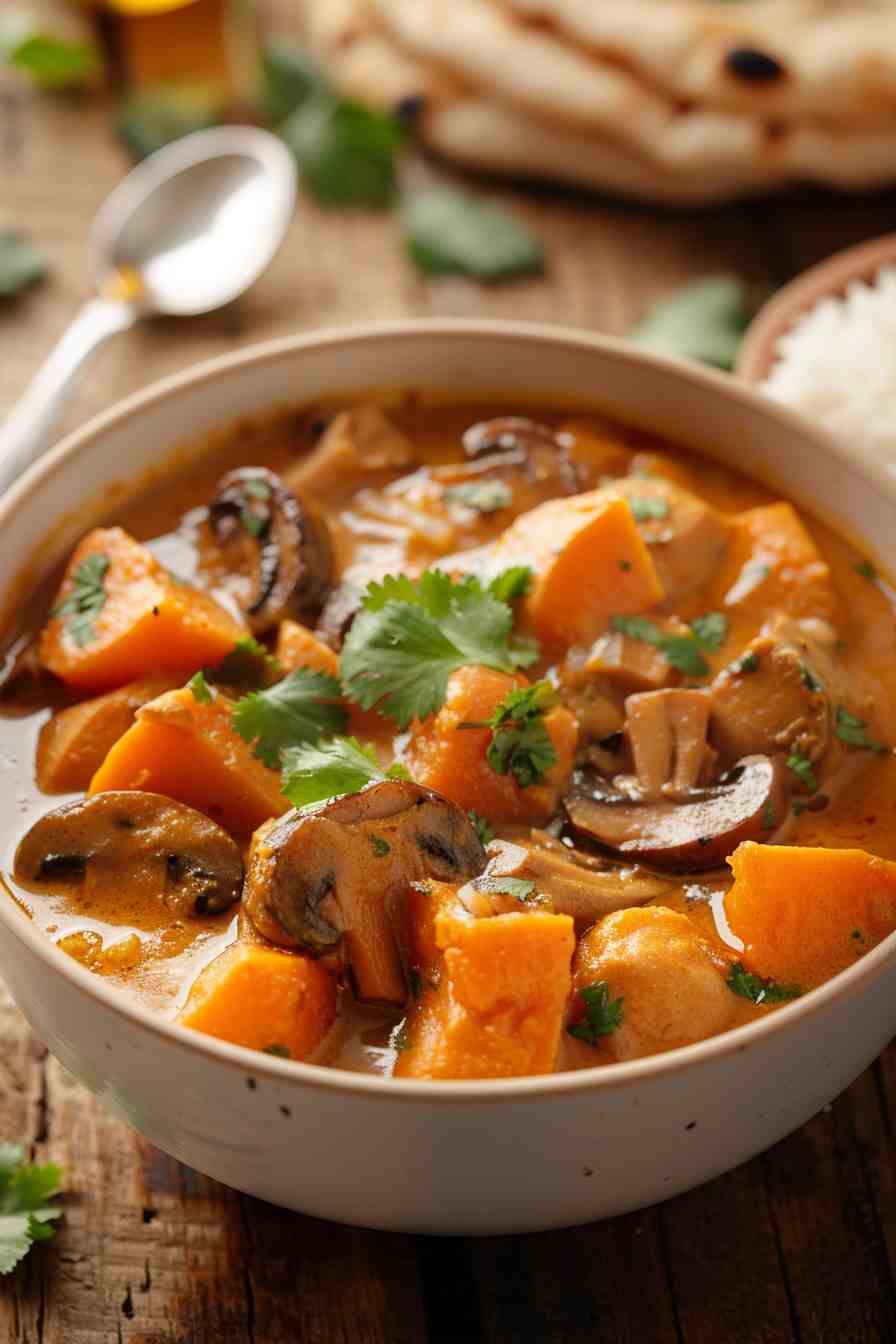 Vegan Mushroom and Sweet Potato Curry Vegan Mushroom and Sweet Potato Curry