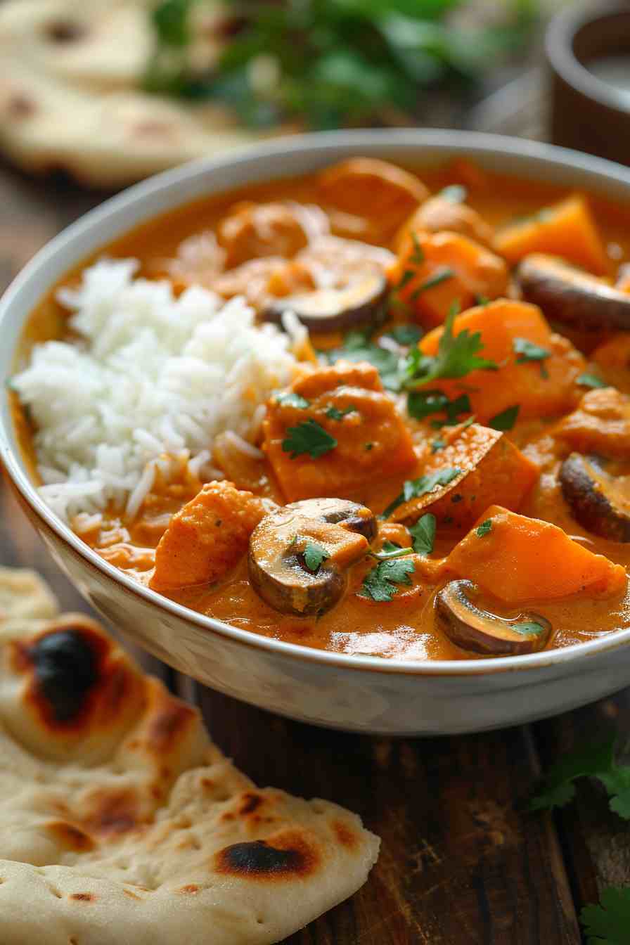 Vegan Mushroom and Sweet Potato Curry Vegan Mushroom and Sweet Potato Curry