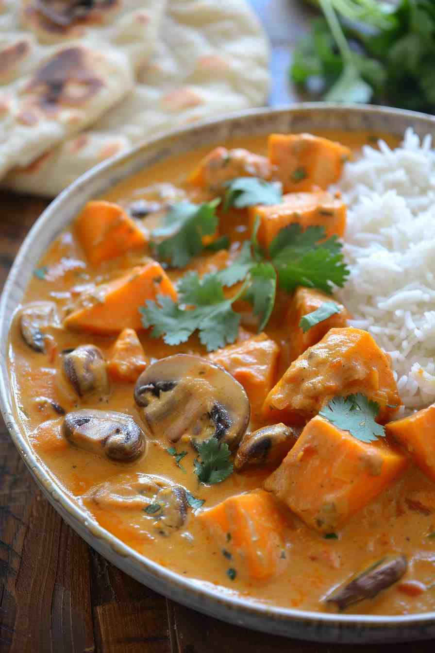 Vegan Mushroom and Sweet Potato Curry Vegan Mushroom and Sweet Potato Curry