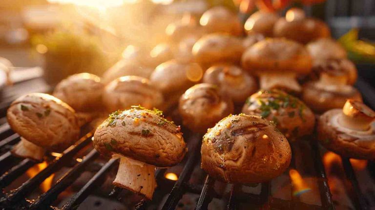 Grilled Mushrooms with Soy Ginger Marinade