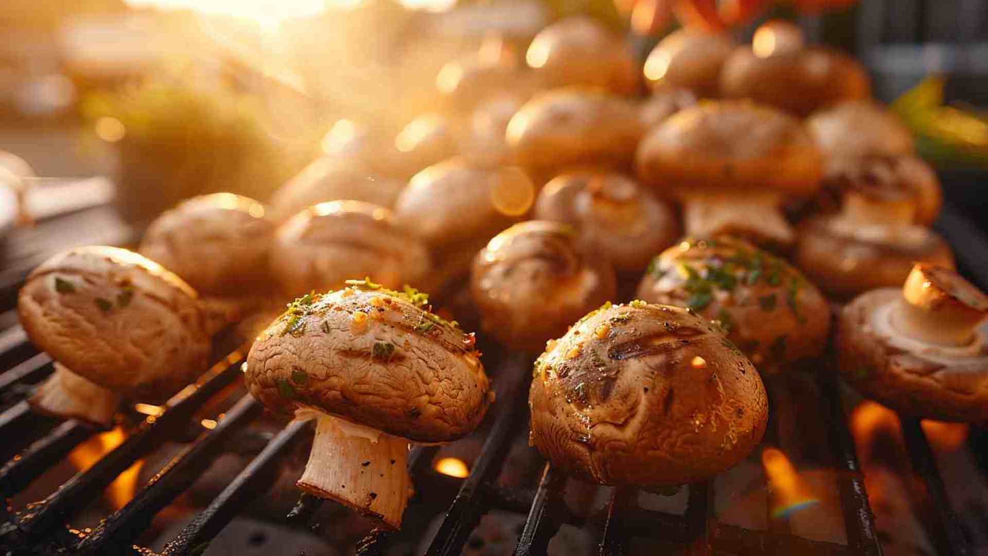 Grilled Mushrooms with Soy Ginger Marinade