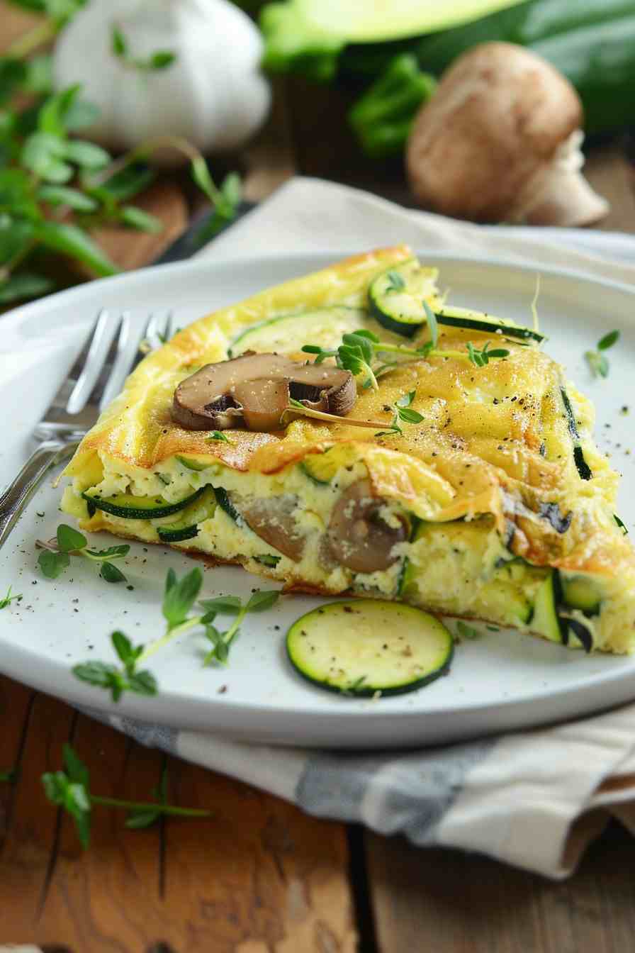 Zucchini and Mushroom Frittata Zucchini and Mushroom Frittata