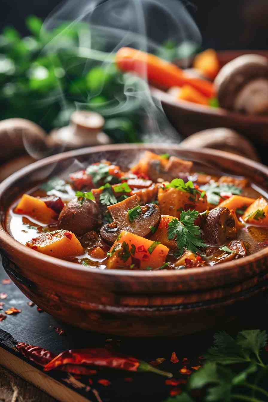 Vegan Mushroom and Sweet Potato Curry Vegan Mushroom and Sweet Potato Curry