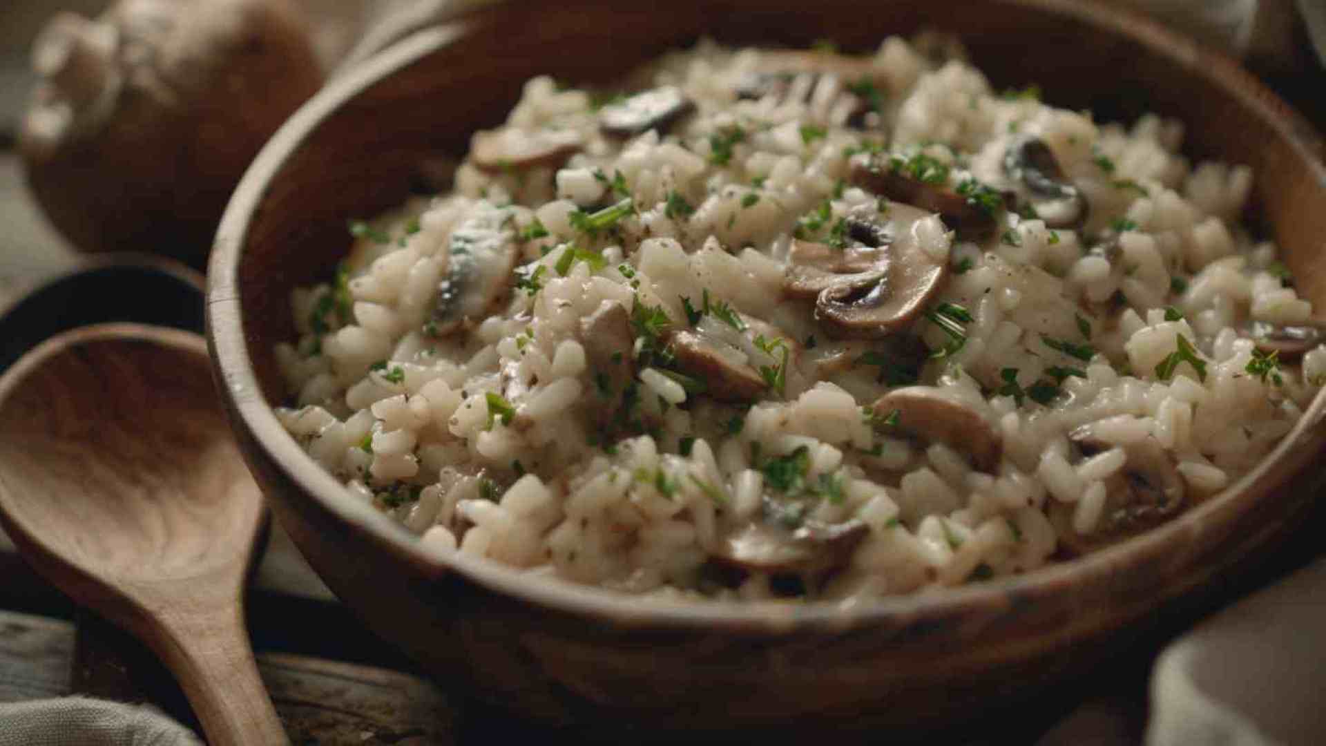 Mushroom Risotto with Brown Rice