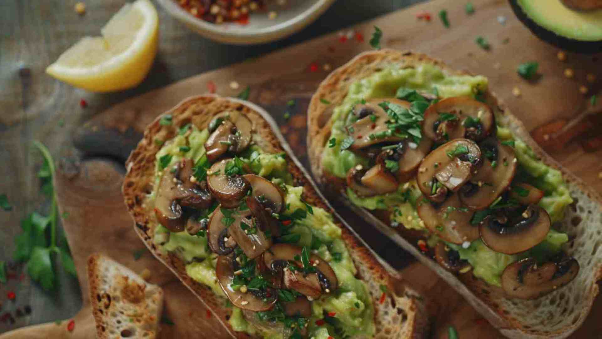 Mushroom and Avocado Toast