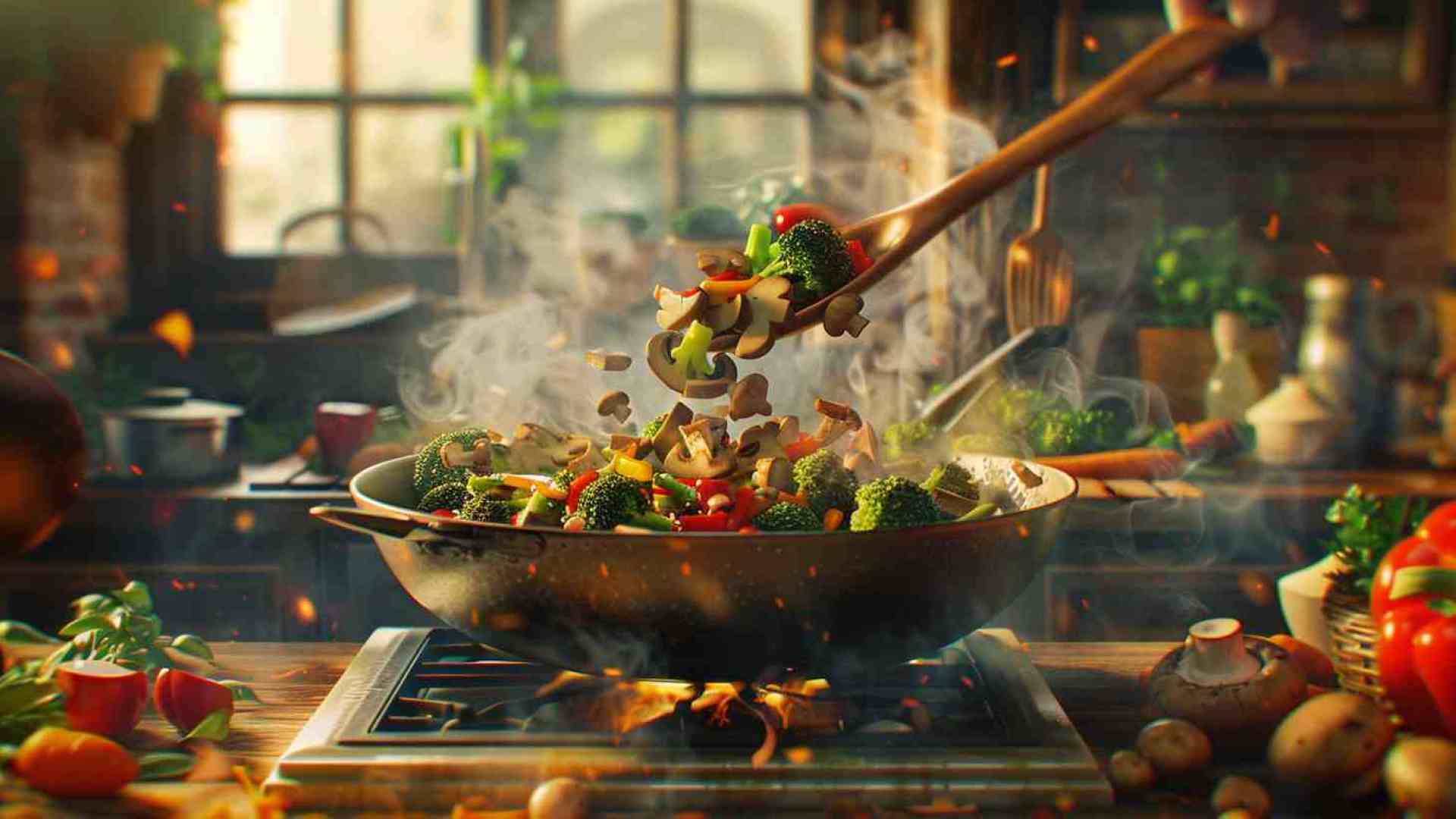 Mushroom and Broccoli Stir-Fry